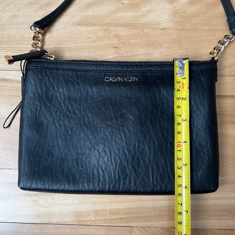 Calvin Klein Black Leather Hobo with Gold Hardware - Picture 8 of 8
